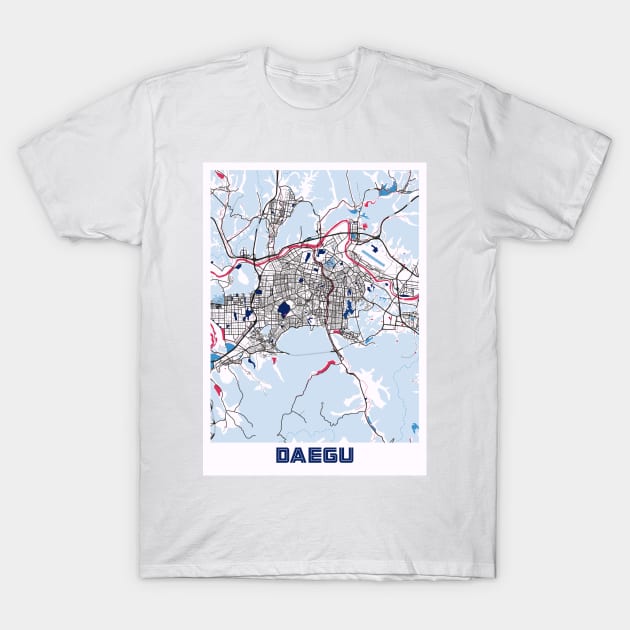 Daegu - South Korean MilkTea City Map T-Shirt by tienstencil